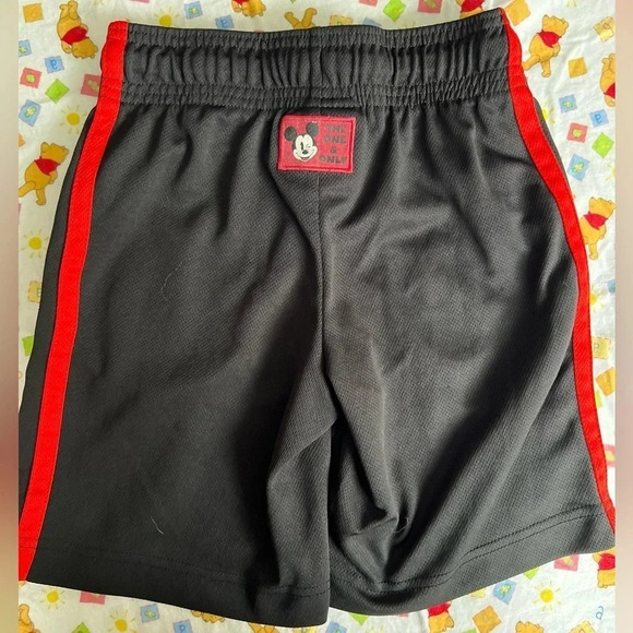 Disney Parks Mickey Mouse Boys Athletic Shorts Black & Red | Size S - Picture 3 of 4